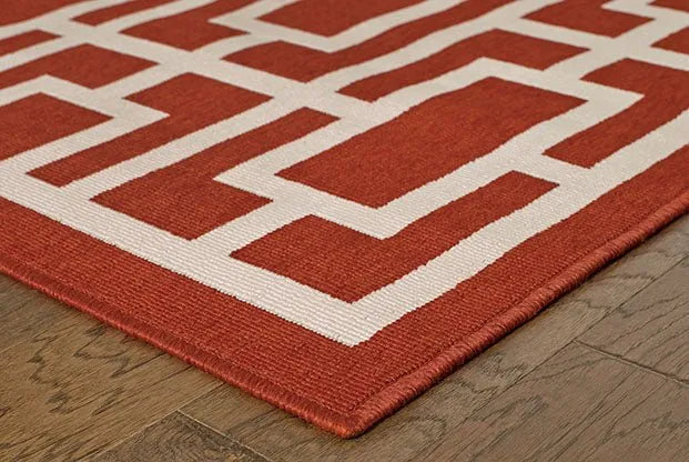 Meridian 9754R Red/ Ivory Rug - Rug & Home