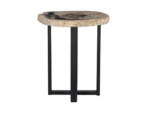 Merlin Accent Table Black/White - Rug & Home