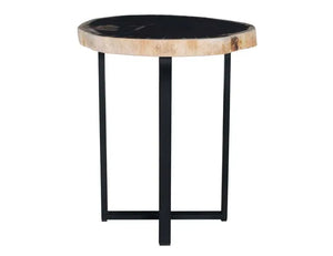 Merlin Accent Table Black/White - Rug & Home