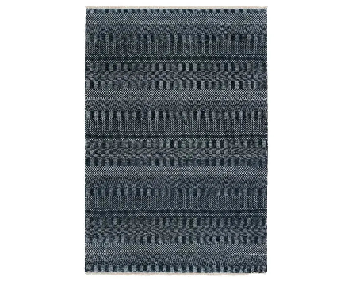 Merritt MER03 Deep Blue/Ivory Rug - Rug & Home