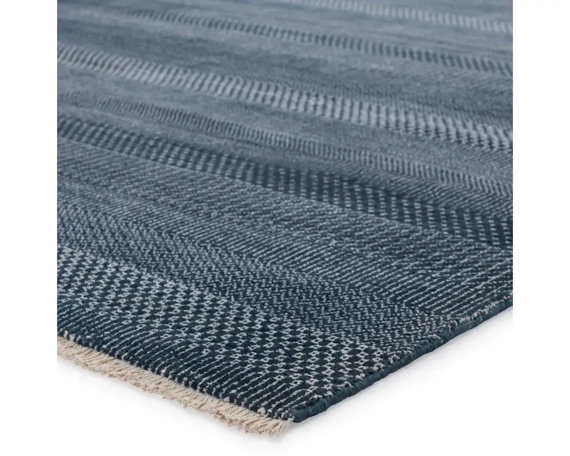 Merritt MER03 Deep Blue/Ivory Rug - Rug & Home