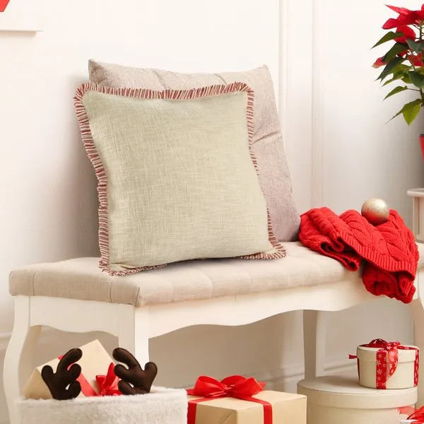 Merry 07935REI Red/Ivory Pillow - Rug & Home