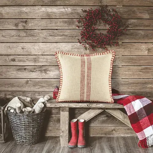 Merry 07937REI Red/Ivory Pillow