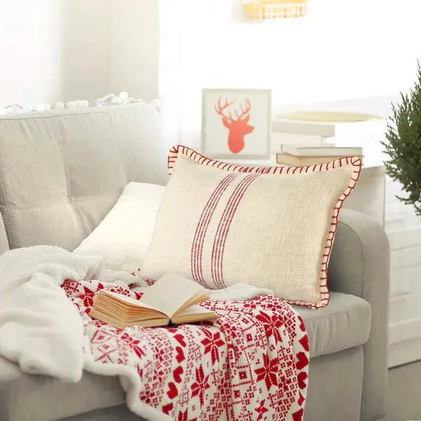 Merry 07937REI Red/Ivory Pillow