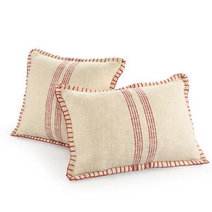 Merry 07937REI Red/Ivory Pillow - Rug & Home