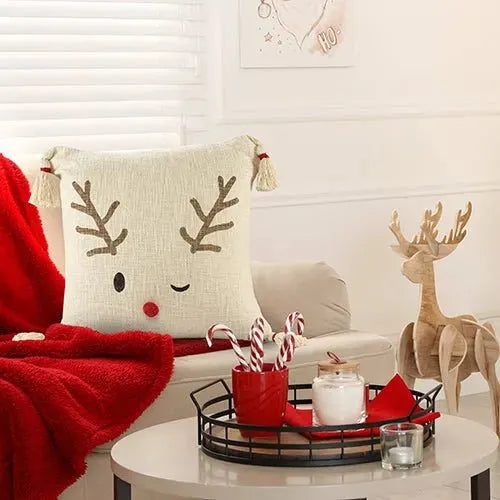 Merry 07945IVD Ivory/Red Pillow