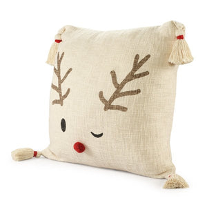 Merry 07945IVD Ivory/Red Pillow - Rug & Home