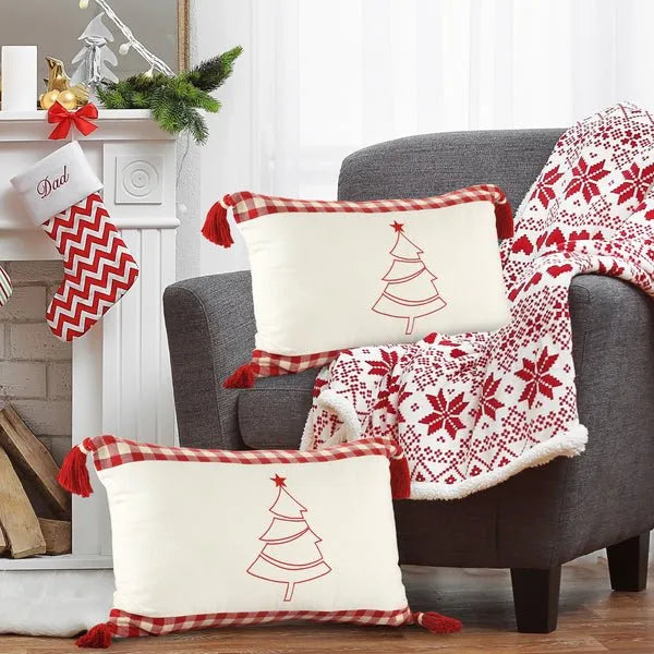 Merry 07948REI Red/Ivory Pillow - Rug & Home