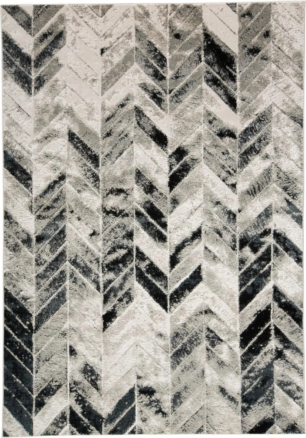 Micah 3048F Silver/Black Rug - Rug & Home