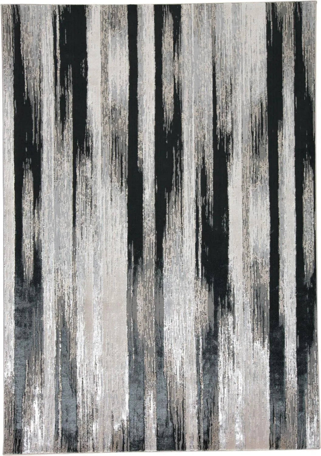 Micah 3338F Black/Silver Rug - Rug & Home