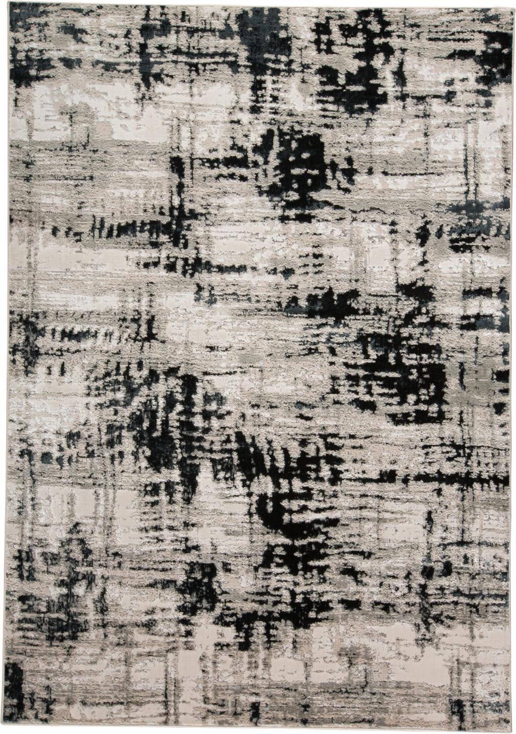 Micah 3339F Silver/Black Rug - Rug & Home