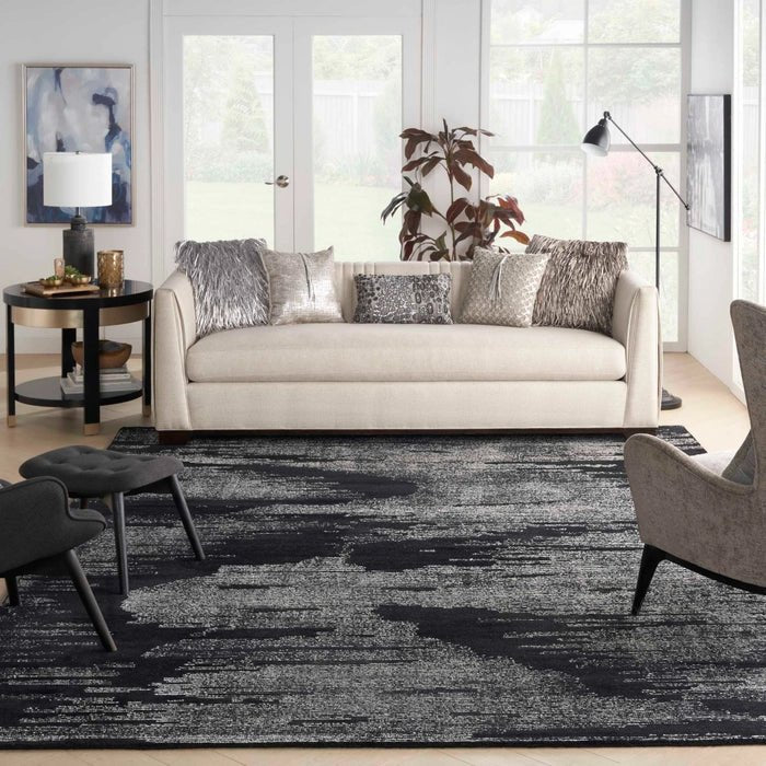 Michael Amini MA30 Star SMR02 Black/Ivory Rug - Rug & Home