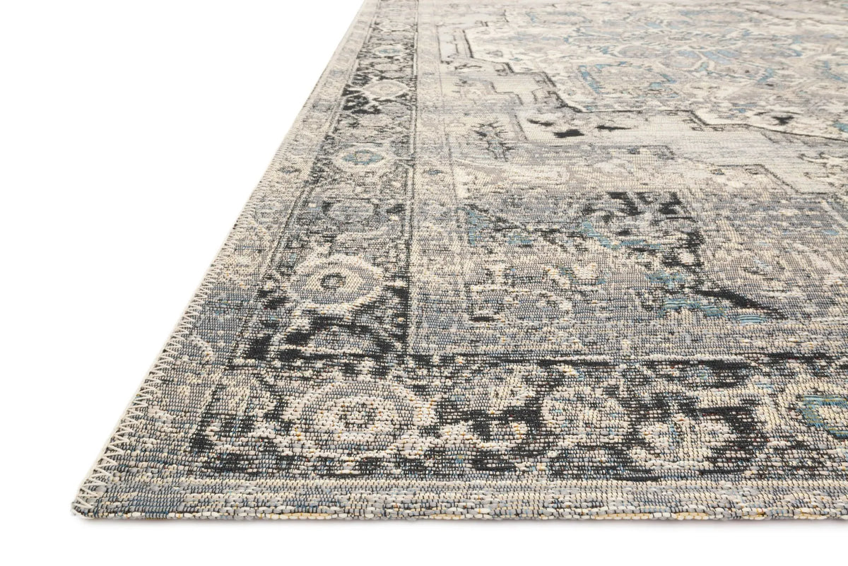 Mika MIK-01 Grey/Blue Rug - Rug & Home