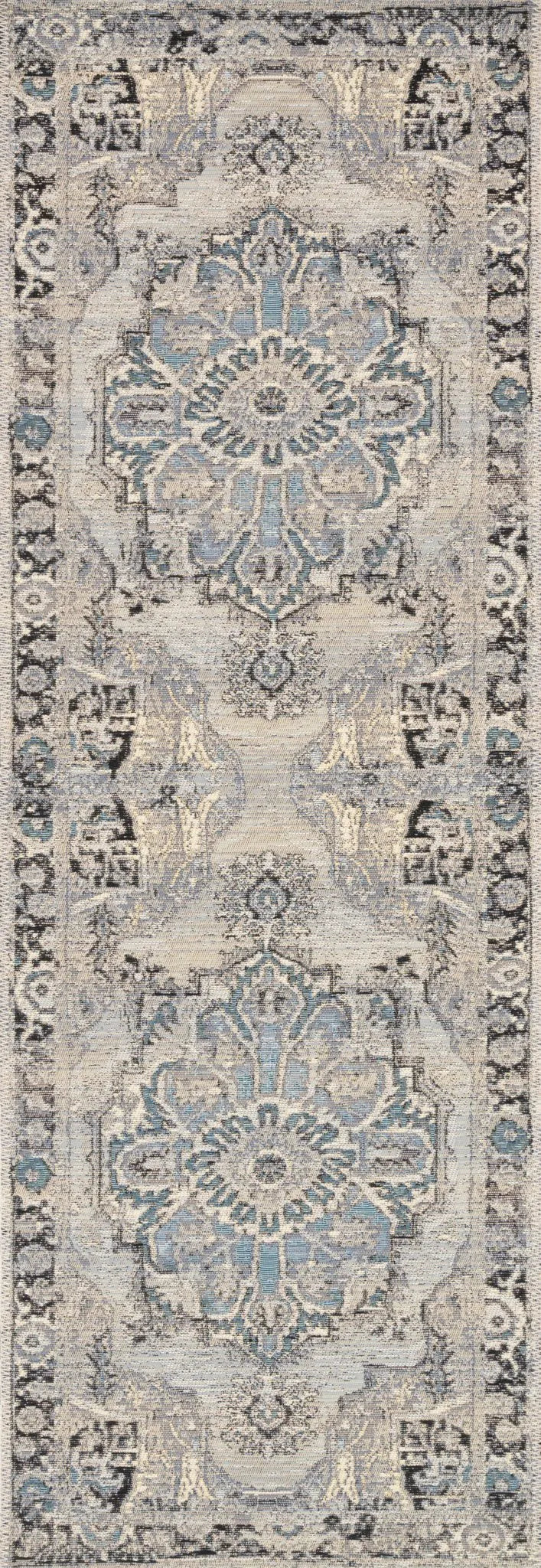 Mika MIK-01 Grey/Blue Rug - Rug & Home