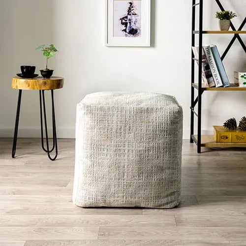 Milano 34102BEI Beige Pouf - Rug & Home