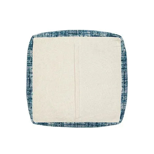 Milano 34104BLO Blue/Ivory Pouf