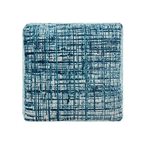 Milano 34104BLO Blue/Ivory Pouf