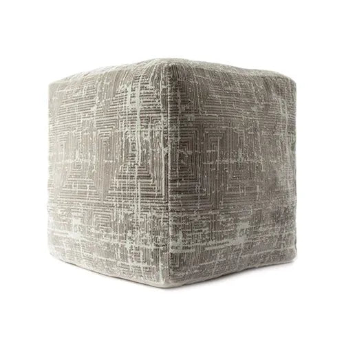 Milano 34106GBG Grey/Beige Pouf - Rug & Home