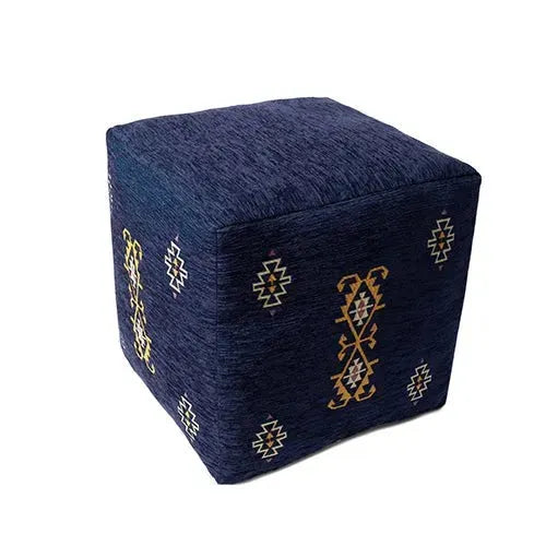 Milano 34107BLU Blue Pouf