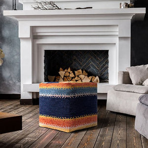 Milano 34108MLT Multi Pouf - Rug & Home