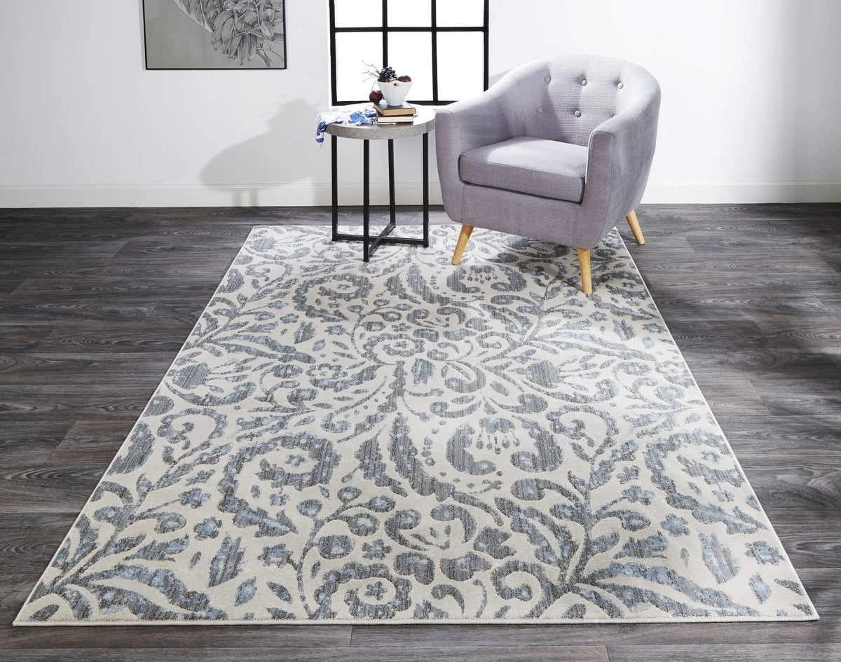 Milton 3473F Blue/Ivory Rug - Rug & Home