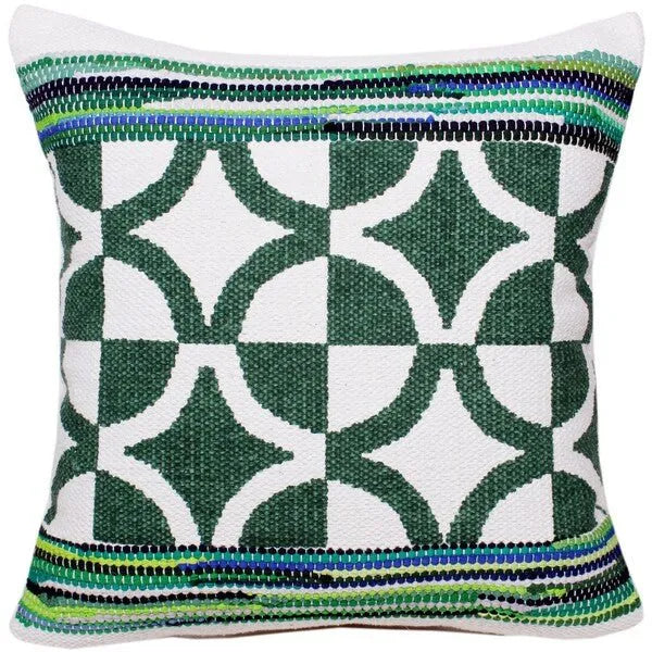 Mindy 07744GRI Green/Ivory Pillow - Rug & Home