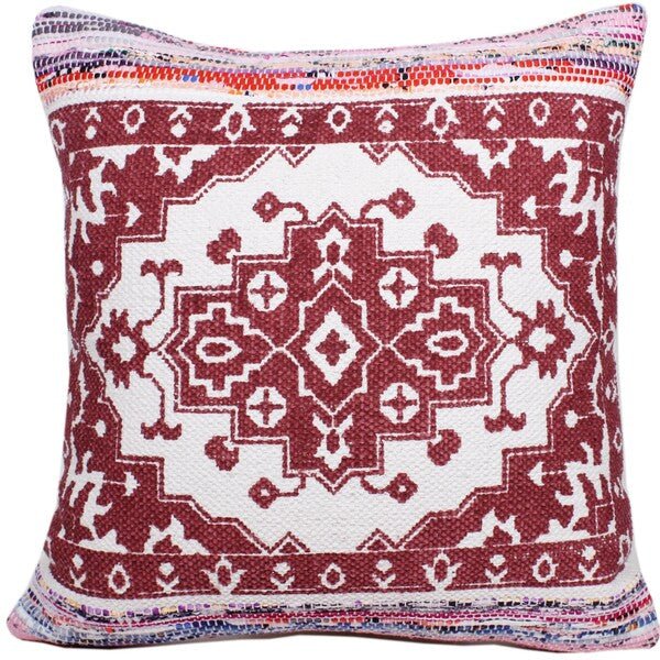 Mindy 07745REI Red/Ivory Pillow - Rug & Home