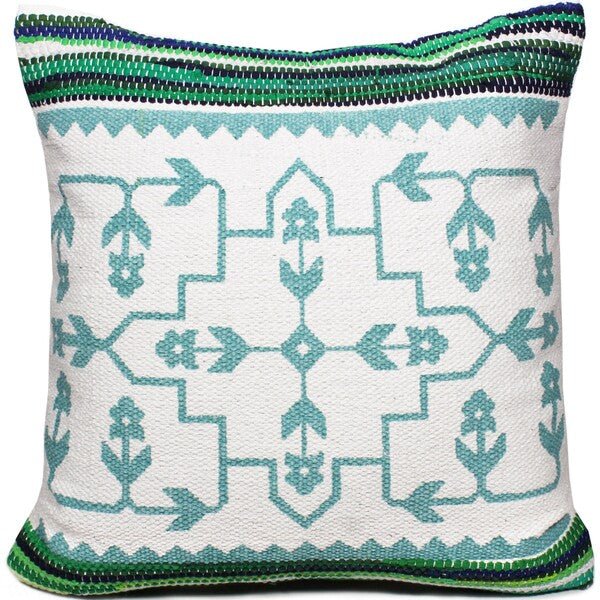 Mindy 07746GRI Green/Ivory Pillow - Rug & Home