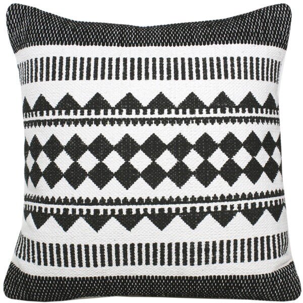 Mindy 07751BLI Black/Ivory Pillow - Rug & Home