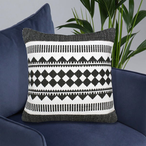 Mindy 07751BLI Black/Ivory Pillow - Rug & Home