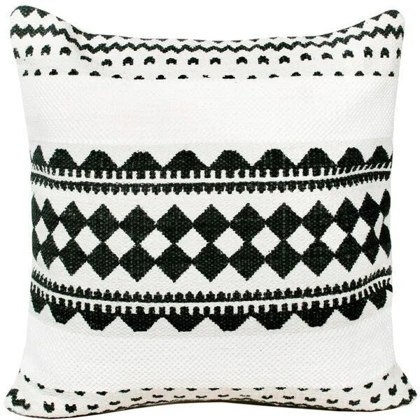 Mindy 07752IOB Ivory/Black Pillow - Rug & Home