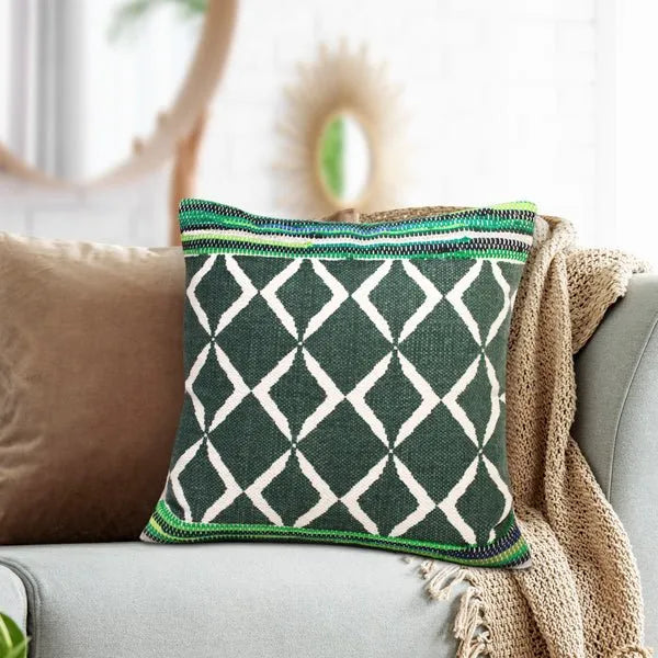 Mindy 07872GMI Green/Multi Pillow - Rug & Home