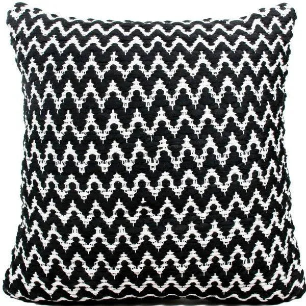 Modern Motif 07742BLI Black/Ivory Pillow