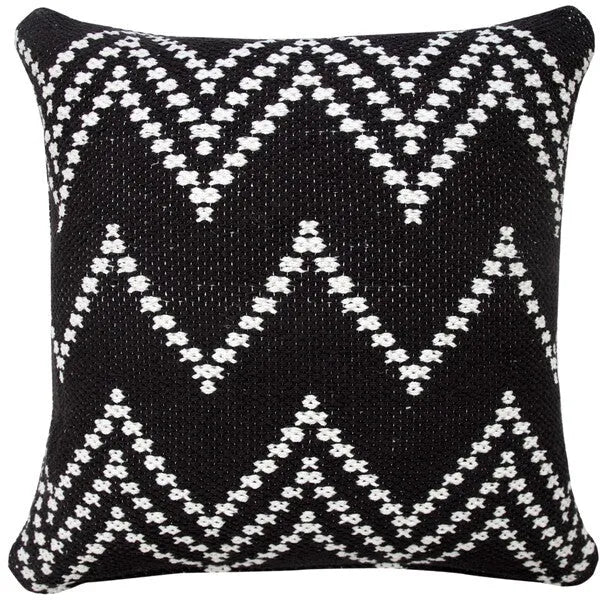 Modern Motif 07755BLK Black Pillow - Rug & Home