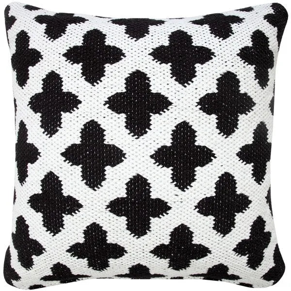 Modern Motif 07761BKT Black/White Pillow - Rug & Home