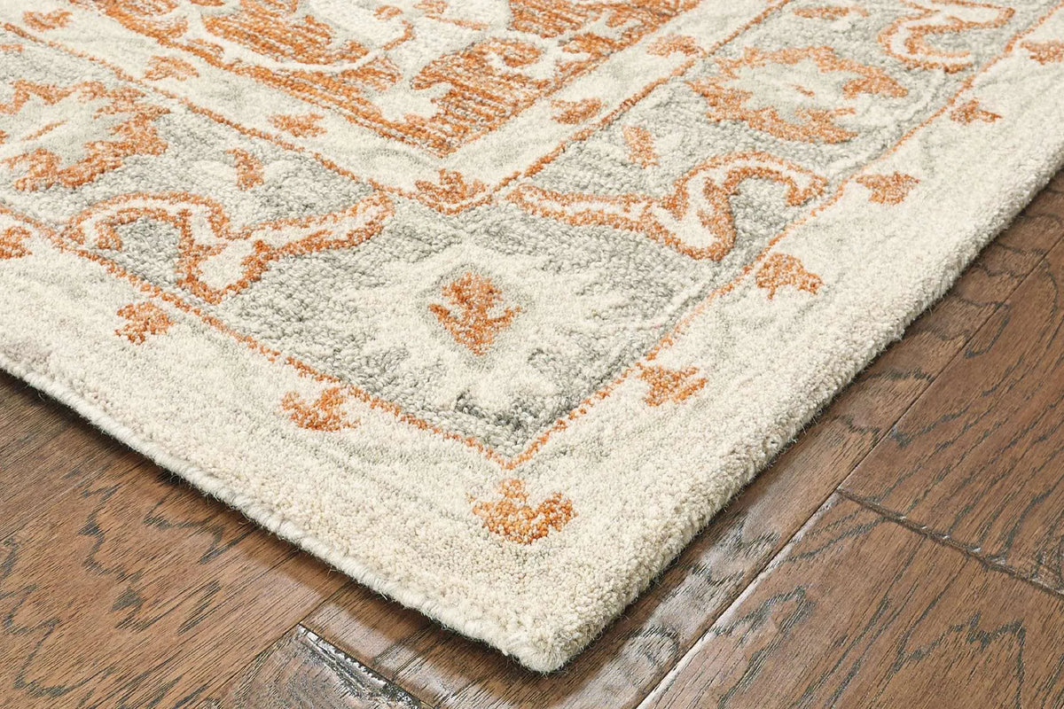 Modern Traditions LR81287 Orange Gray Rug - Rug & Home