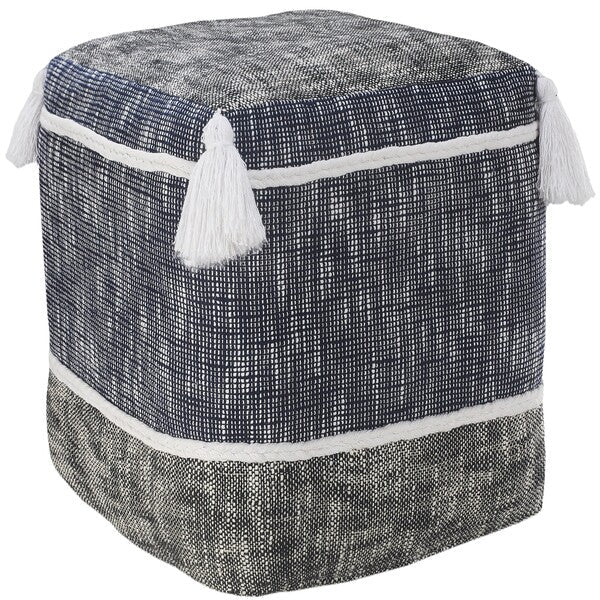 Monarch 34020NAV Navy Pouf - Rug & Home