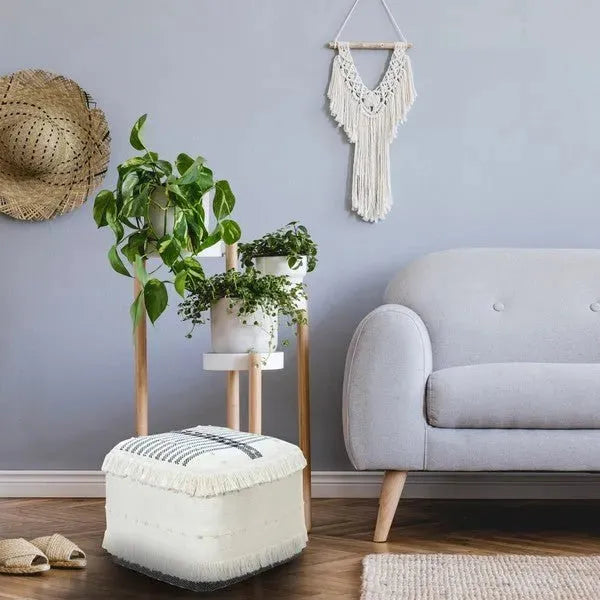 Monarch 34038BLK Black Pouf