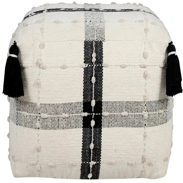 Monarch 34040BLK Black Pouf