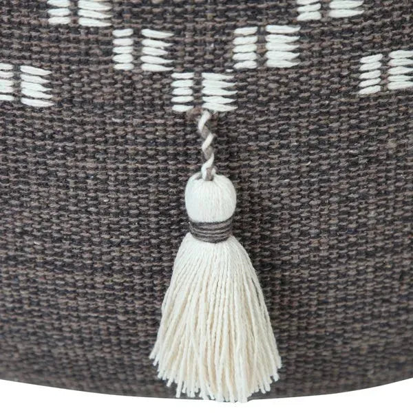 Monarch 34041GRY Grey Pouf