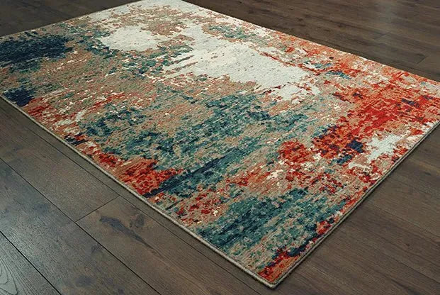 Montage 92L Blue Rust Rug