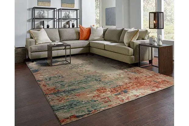 Montage 92L Blue Rust Rug
