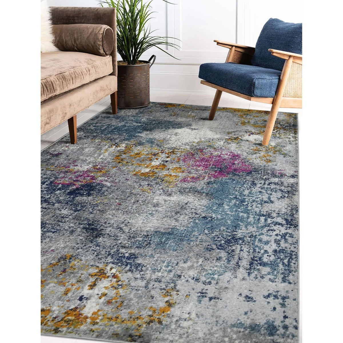 Montana MON-12 Blue/Pink Rug - Rug & Home