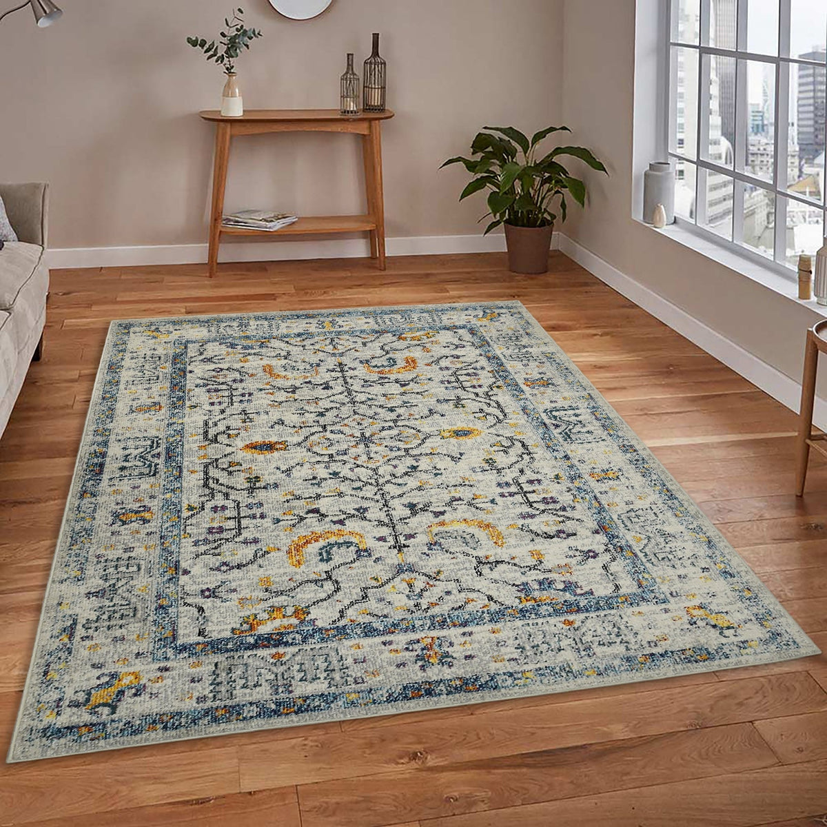 Montana MON-4 Ivory/Yellow Rug - Rug & Home