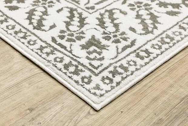 Montecito 2062H Grey/White Rug - Rug & Home