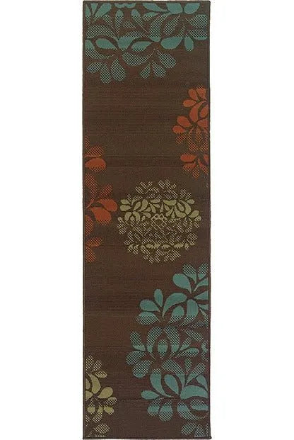 Montego 2635N Brown/ Blue Rug - Rug & Home