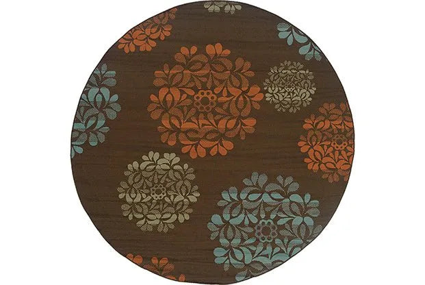 Montego 2635N Brown/ Blue Rug - Rug & Home