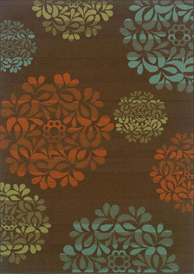 Montego 2635N Brown/ Blue Rug - Rug & Home