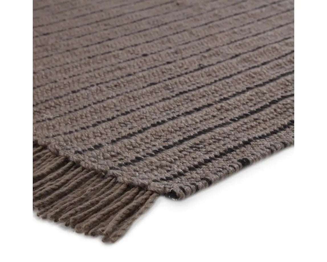 Morning Mantra MMR03 Dark Taupe/Black Rug - Rug & Home