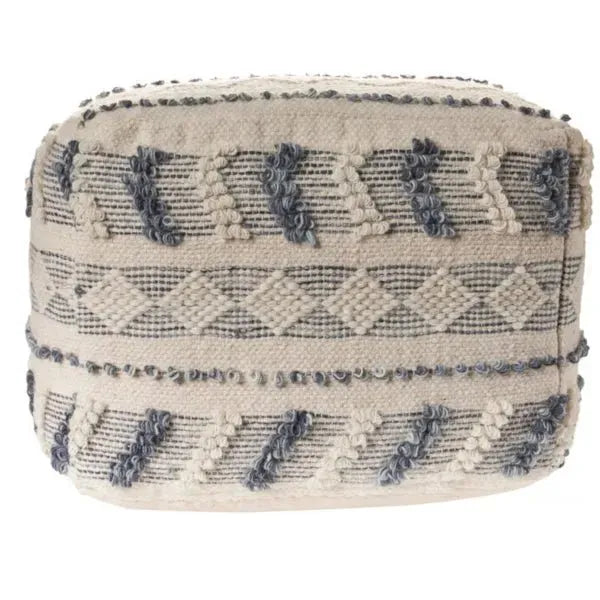 Morningside 99764NVI Navy/Ivory Pouf